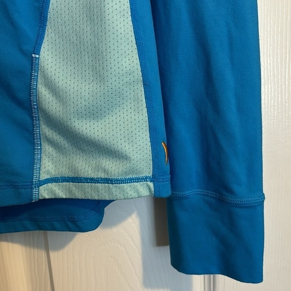 Lucy women’s blue long sleeve quarter zip activewear shirt size medium - Picture 3 of 7